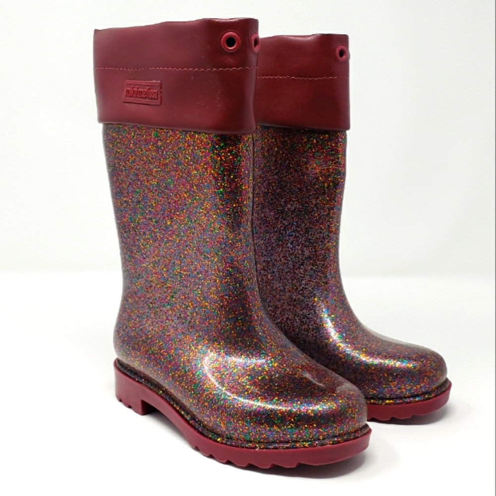 Mini Melissa Glitter Boots size 11